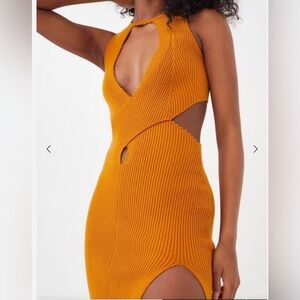A sold out dress! For Love And Lemons Orange Bodycon Midi Dress